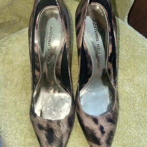 👠Antonio Melani Leopard Print to Patent heels 7M Free Shipping Included!👠 Heel